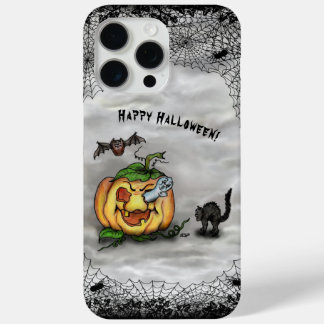 Ghost , Cat , Bat and Pumpkin , Happy Halloween! iPhone 15 Pro Max Case