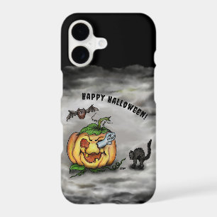 Ghost , Cat , Bat and Pumpkin , Happy Halloween! iPhone 17 Case