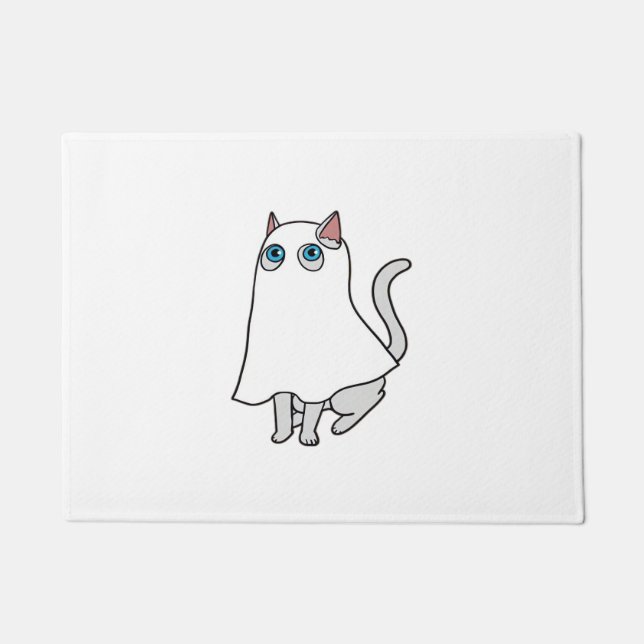 Ghost Cat Classic T-Shirt_1 Doormat (Front)