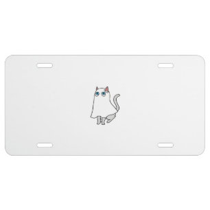 Ghost Cat Classic T-Shirt_1 License Plate