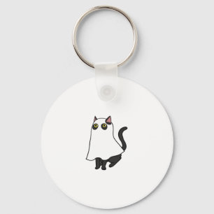 Ghost Cat Classic T-Shirt_2 Keychain