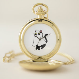 Ghost Cat Classic T-Shirt_2 Pocket Watch