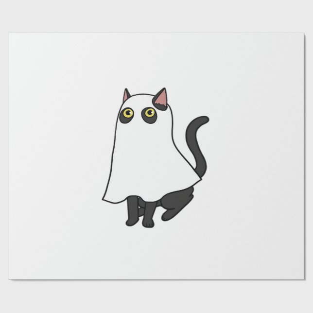 Ghost Cat Classic T-Shirt_2 Wrapping Paper (Flat)