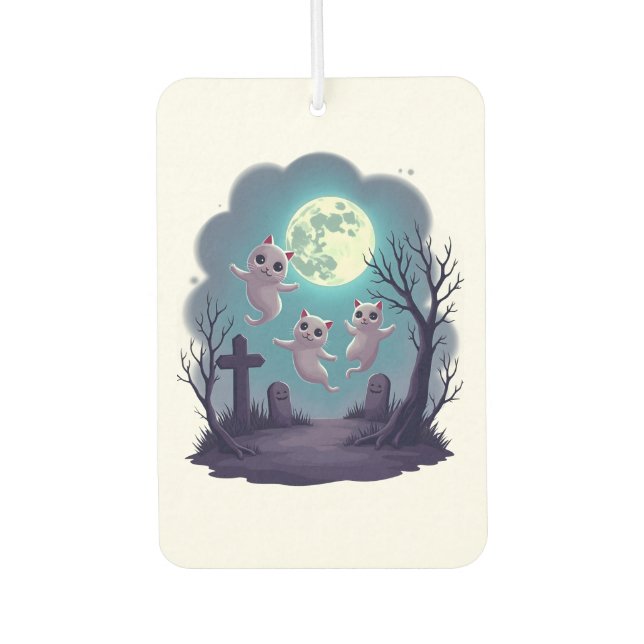 Ghost Cat Parade Air Freshener (Front)