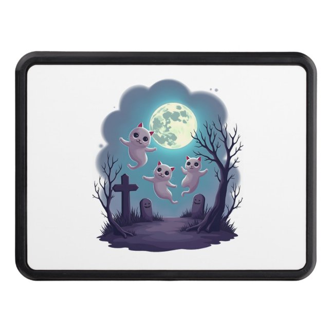 Ghost Cat Parade Hitch Cover (Front)