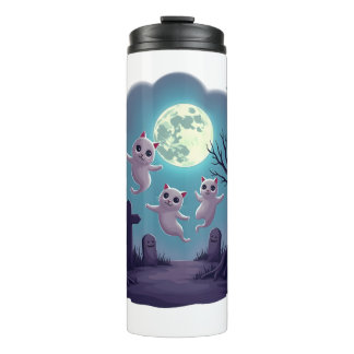 Ghost Cat Parade Thermal Tumbler