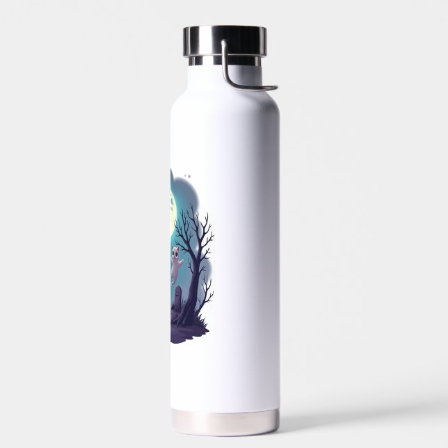 Ghost Cat Parade Water Bottle (Left)