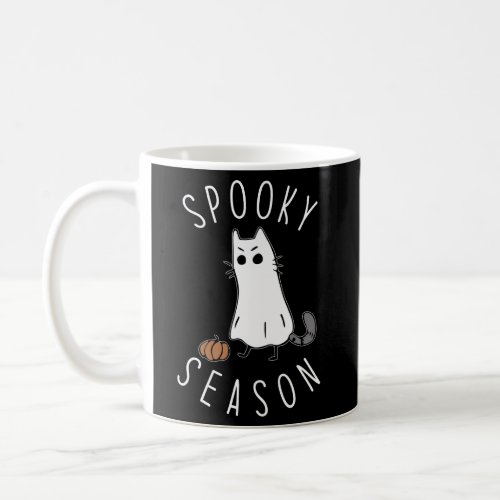 Ghost Cat Spooky Season Halloween Cat Coffee Mug