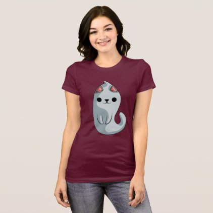 Ghost Cat T-Shirt Funny Halloween Gift Shirt