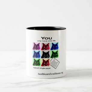 Ghost Cat Two-Tone Coffee Mug