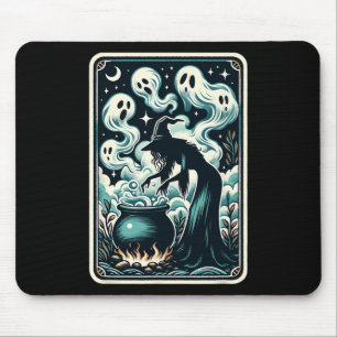 Ghost Cauldron Gothic Supernatural Tarot Card Mouse Pad