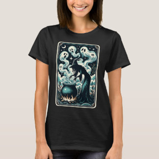Ghost Cauldron Gothic Supernatural Tarot Card T-Shirt