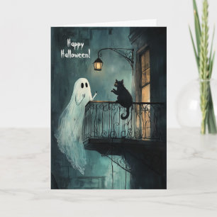 Ghost chatting with Black Cat Letterpress Thank You Card