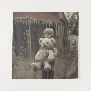 Ghost Child at the Abandoned Vintage Circus Tent Tapestry