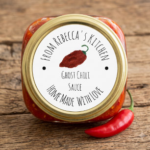 Ghost Chili Homemade Hot Sauce Classic Round Sticker