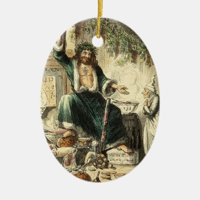 Ghost Christmas Carol Present Future Ornament (Front)