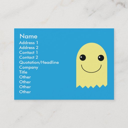 Customizable Ghost - Chubby Business Cards