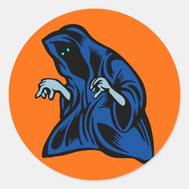 ghost classic round sticker (Front)