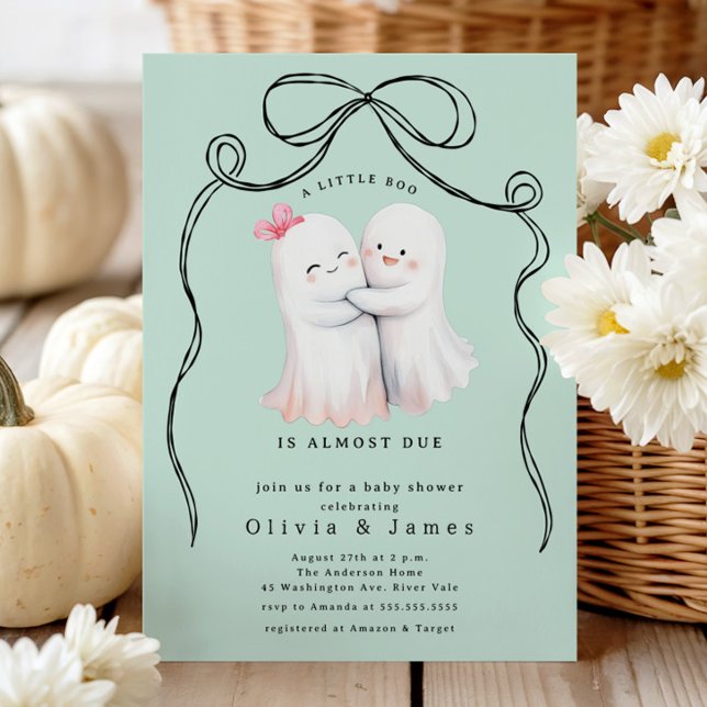 Ghost Couple Baby Shower Invitation (Creator Uploaded)