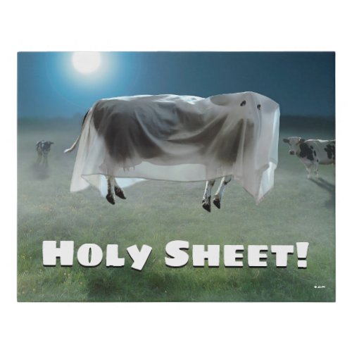 Ghost Cow Faux Canvas Print