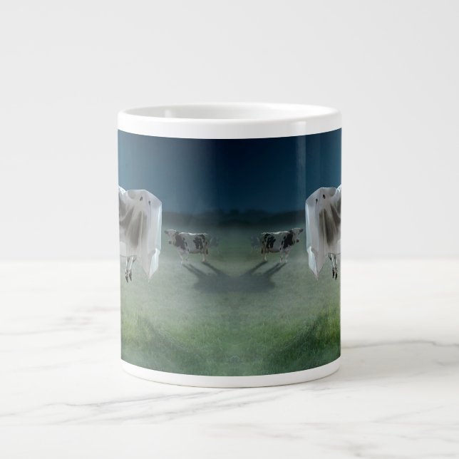 Ghost Cow Giant Coffee Mug (Front)