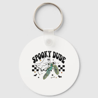 Ghost Cycling Bicycle Bike Retro Halloween Party C Keychain