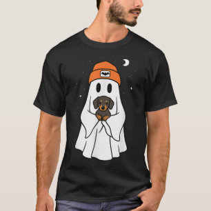 Ghost Dachshund Doxie Animal Lover Halloween Beeni T-Shirt