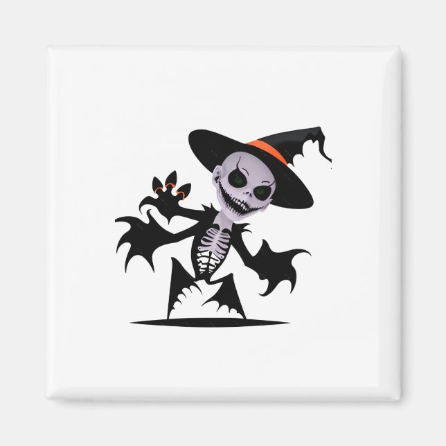 Ghost Devil In Halloween Sticker  Magnet (Front)