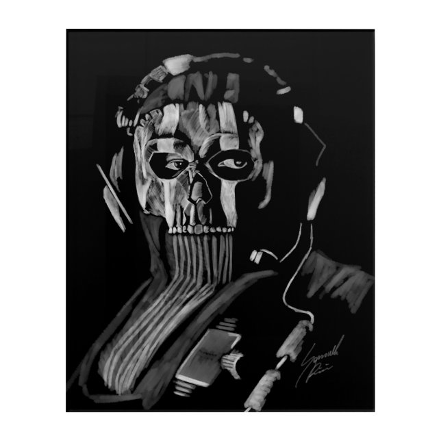 Ghost - Digital Illustration Acrylic Print (Front)