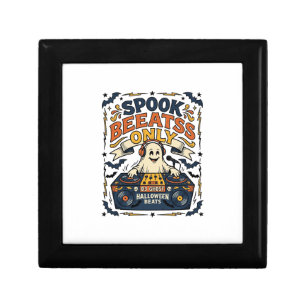 Ghost DJ Spooky Beats Vintage Engraving Halloween Gift Box