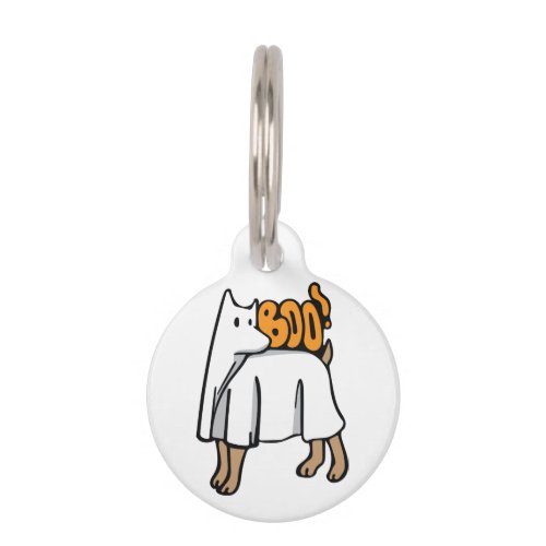 Ghost Dog Pet ID Tag