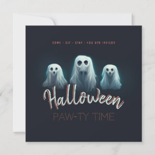 Ghost Dogs Halloween Costume Pet Party Invitation