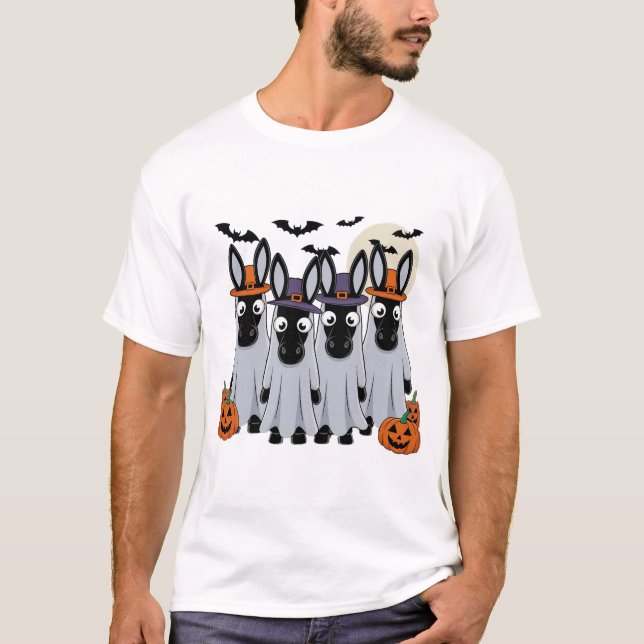 ghost donkeys  Halloween Donkey  T-Shirt (Front)
