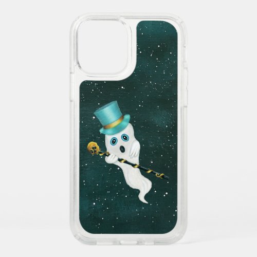 Ghost Dressed up in Blue Top Hat Skull Cane Sky Speck iPhone 12 Pro Case