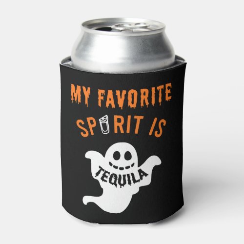 Ghost Drinking Costume Quote  Funny Tequila Can Cooler