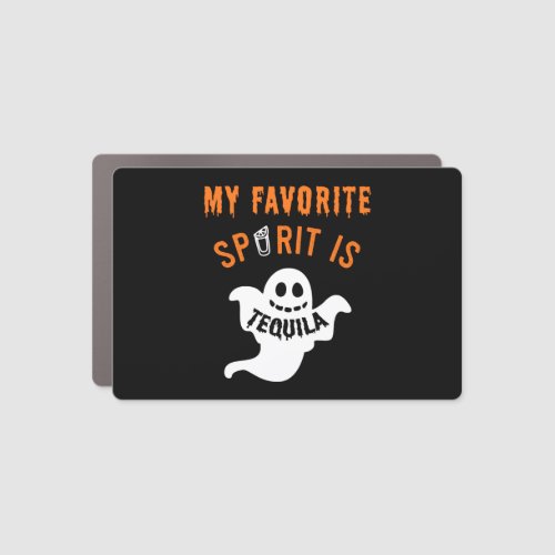 Ghost Drinking Costume Quote  Funny Tequila Car Magnet
