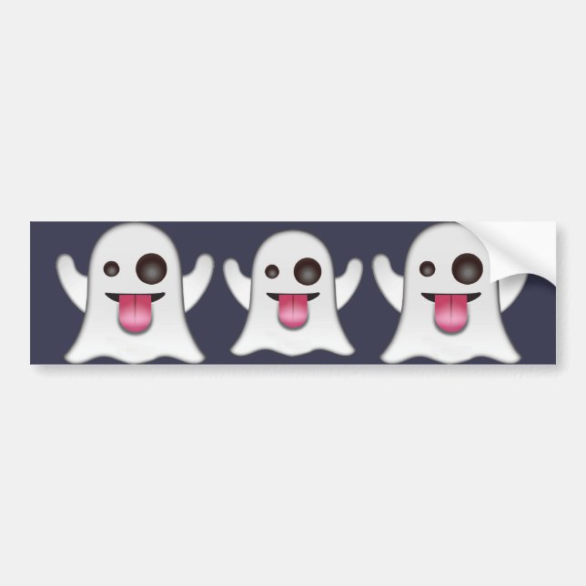 ghost_emoji bumper sticker (Front)
