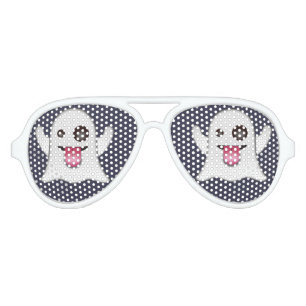Ghost emoji halloween party shades