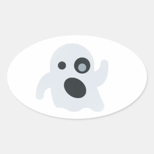 ghost emoji oval sticker