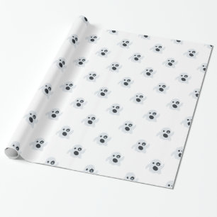 ghost emoji wrapping paper