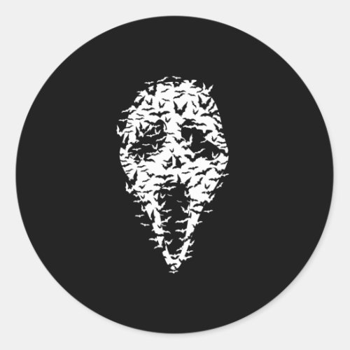 Ghost Face Bats Classic Round Sticker