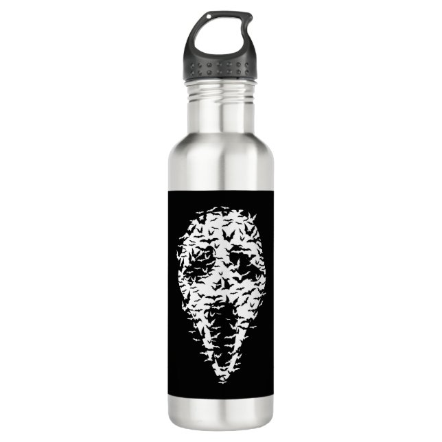 Ghost Face Bats Stainless Steel Water Bottle (Front)