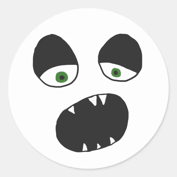 Ghost Face Classic Round Sticker | Zazzle