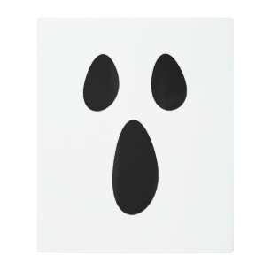Ghost Face Funny Spooky Halloween Costume Cute Fac Metal Print