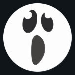 Ghost Face Halloween Party Trick or Treat Favor Classic Round Sticker<br><div class="desc">custom sticker,  customize with or without text</div>
