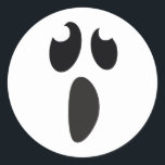 Ghost Face Halloween Party Trick or Treat Favor Classic Round Sticker<br><div class="desc">custom sticker,  customize with or without text</div>