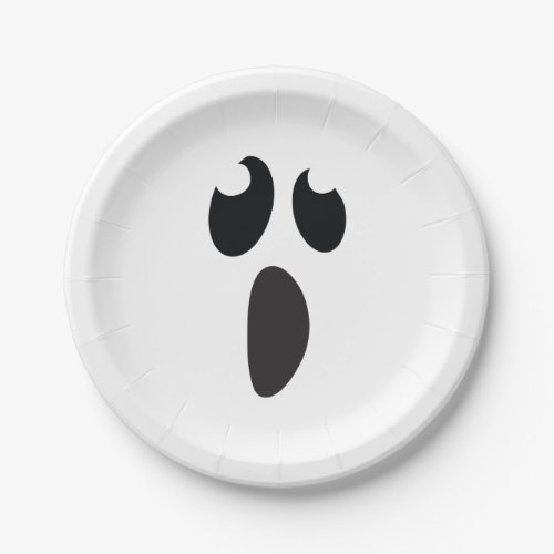 Ghost Face Halloween Party Trick or Treat Paper Plates