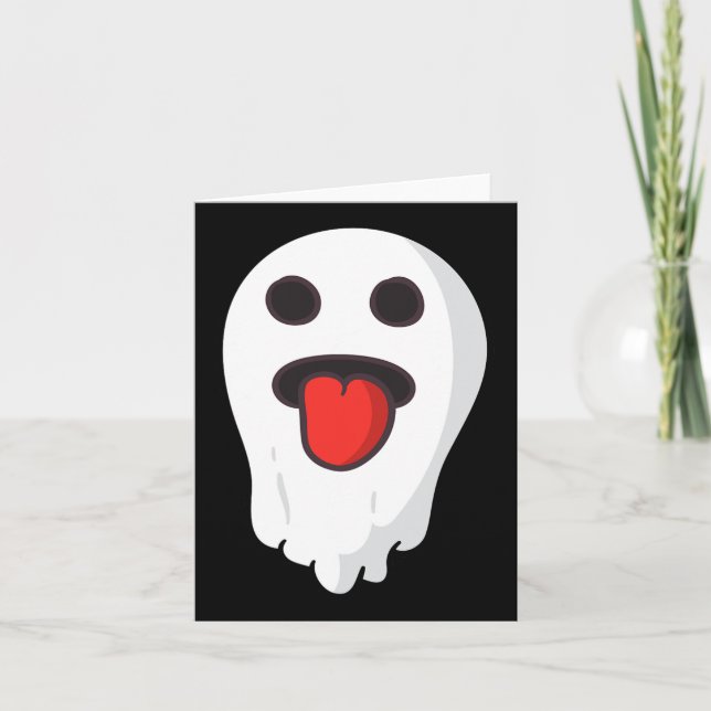Ghost Face Outfit For Halloween Costumes Halloween Card (Front)