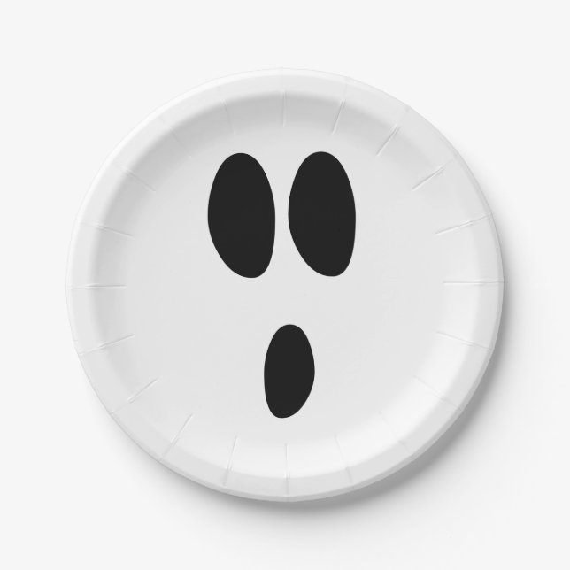 Ghost Face Paper Plates (Front)