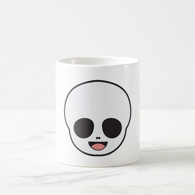 Ghost Face Skeleton Chibi Pastel Goth Halloween Coffee Mug (Creator Uploaded)